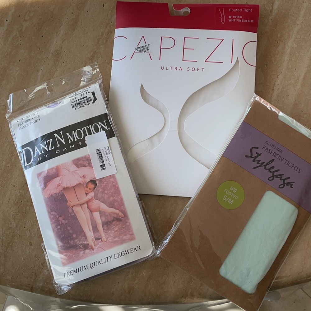 CAPEZIO footed tights.